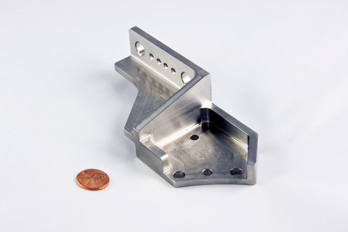 Aerospace titanium bracket machined by 5-axis CNC