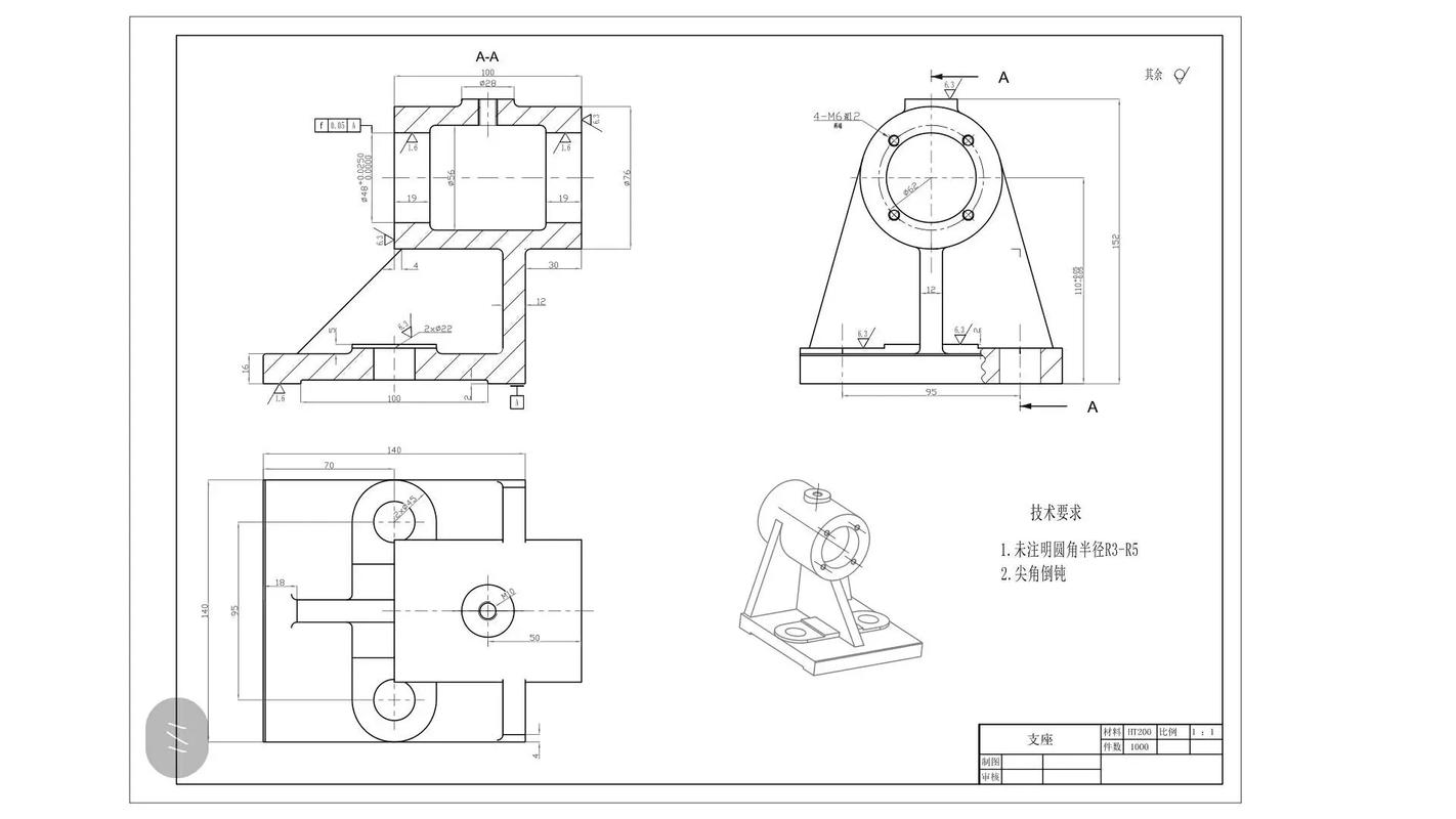 Structural design of drill press stand showing base width and column