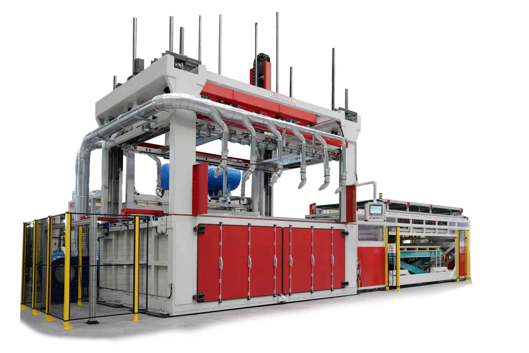 Large industrial thermoforming production line
