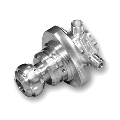 CNC machined valve body for fluid systems