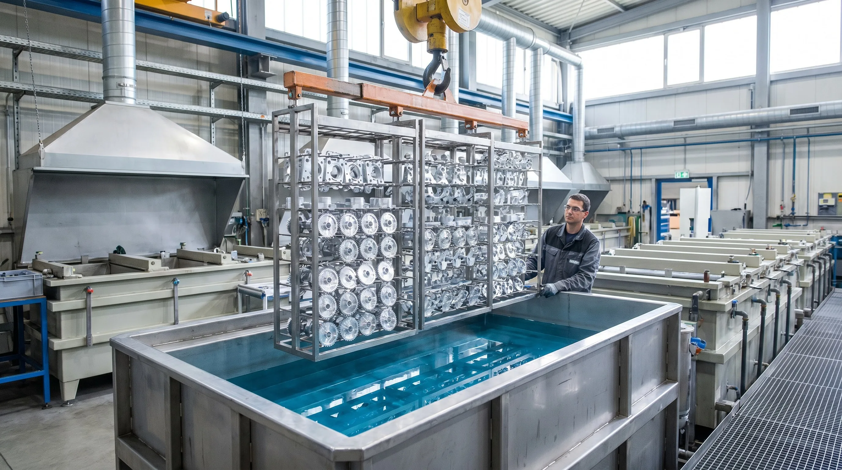 Anodizing surface treatment tank factory workshop