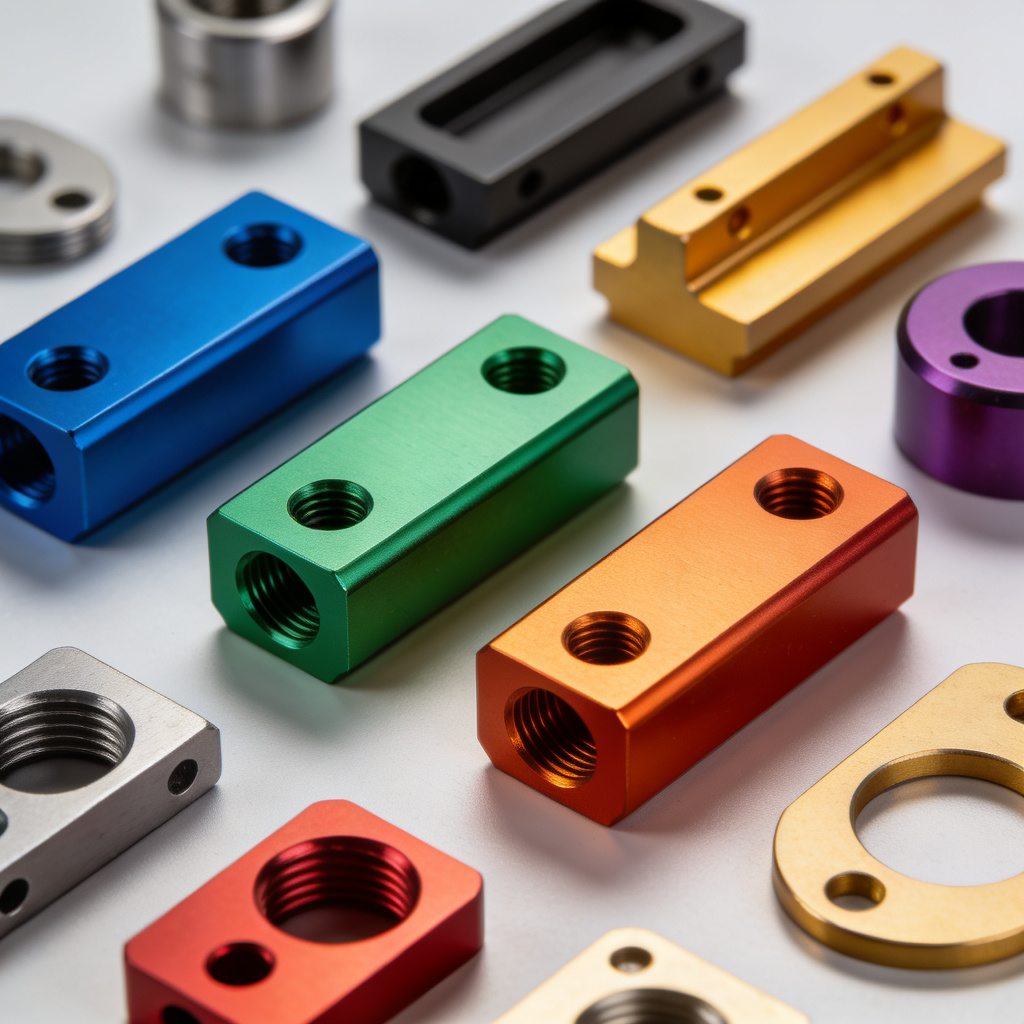 Anodized CNC machining parts with different colors