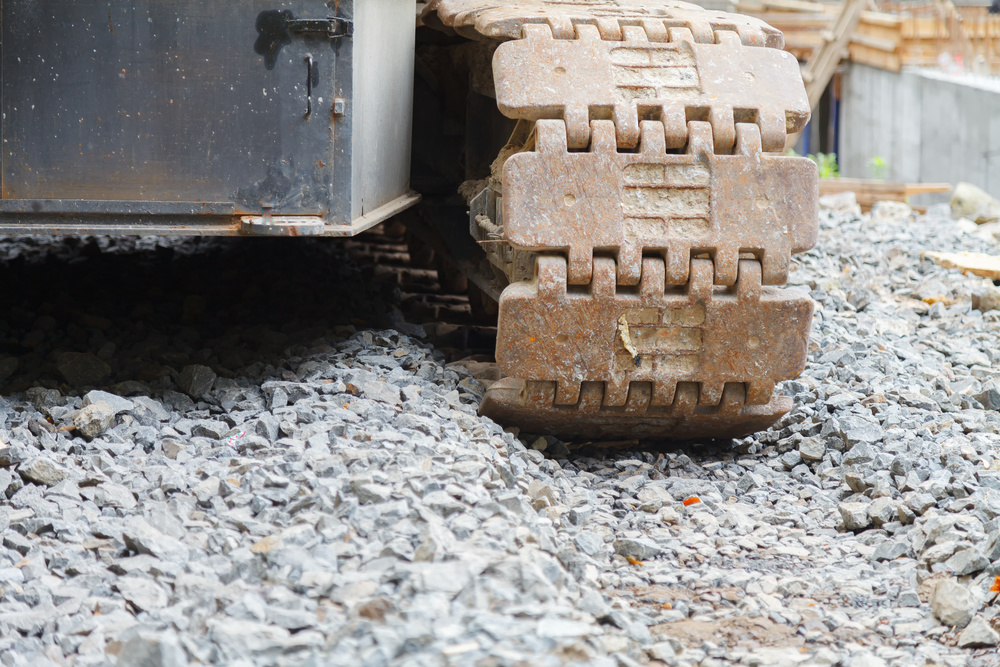 Bulldozer Track in Action