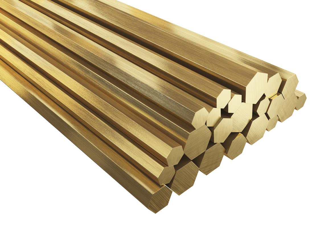 Standard raw brass material billets ready for machining