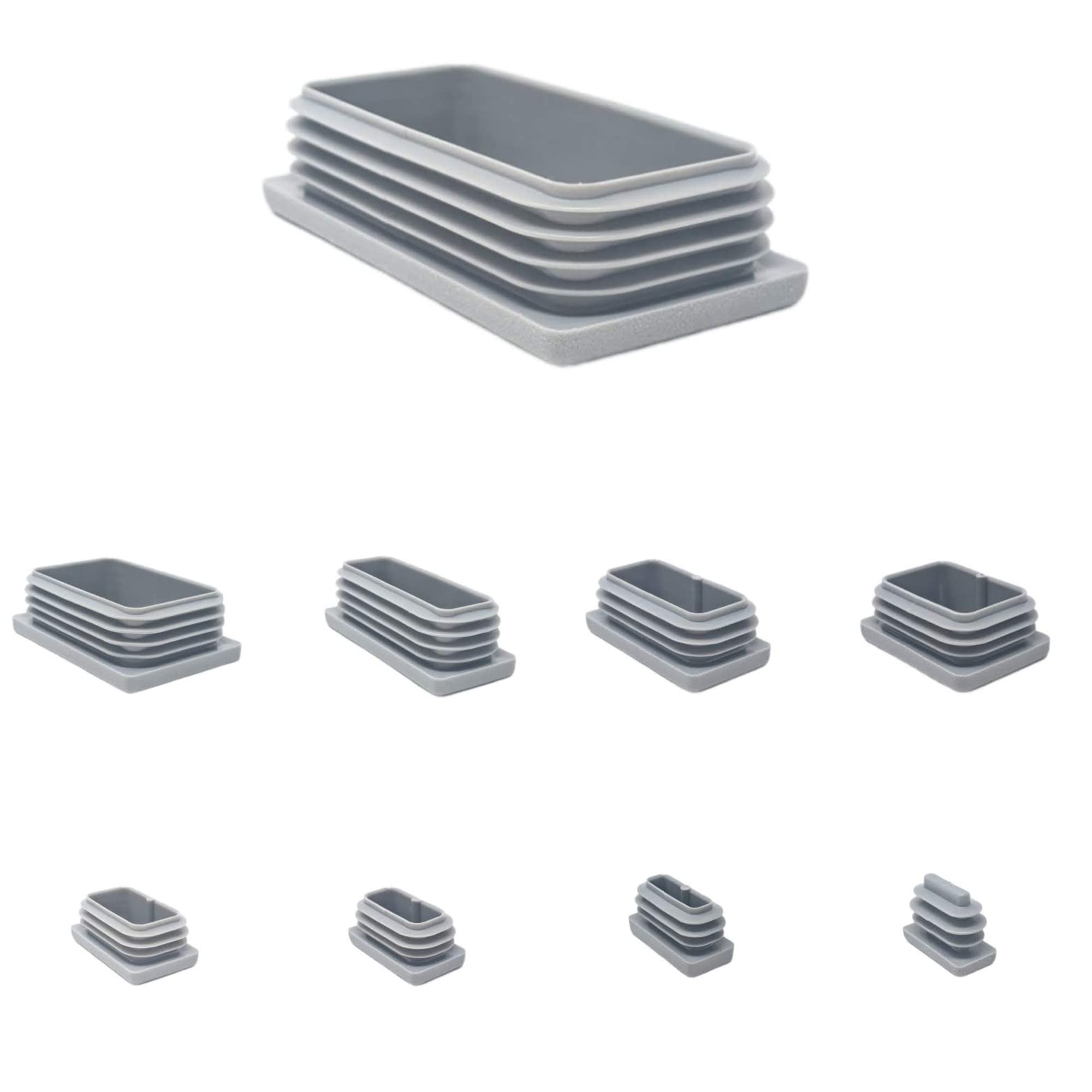 Custom rectangular plastic tube inserts in various sizes