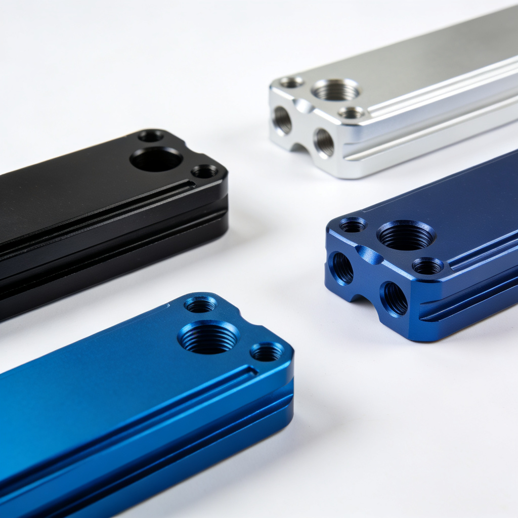 anodized aluminum cnc parts with different colors