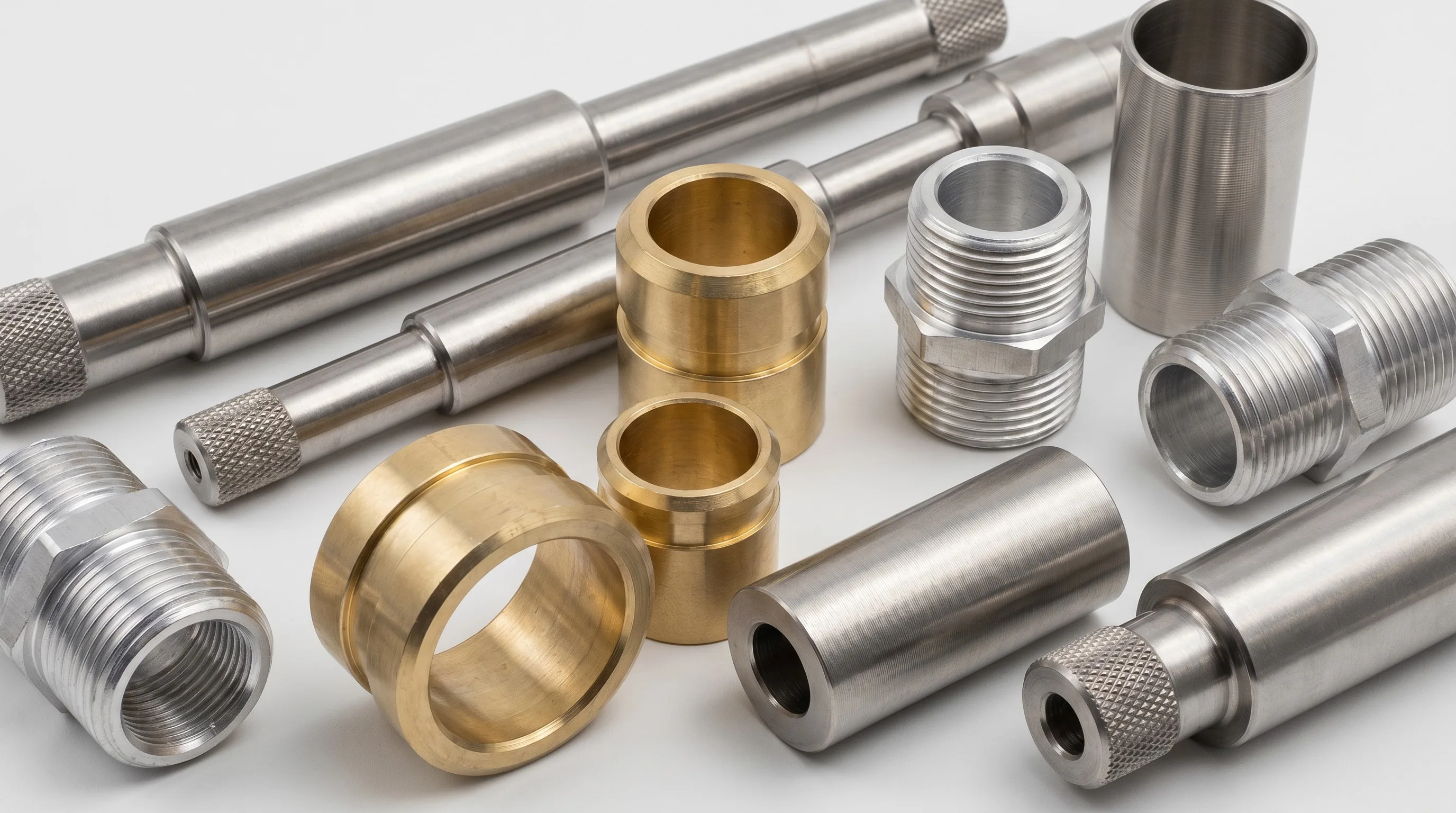 Precision CNC Turning Rotational Custom Parts shafts bushings connectors