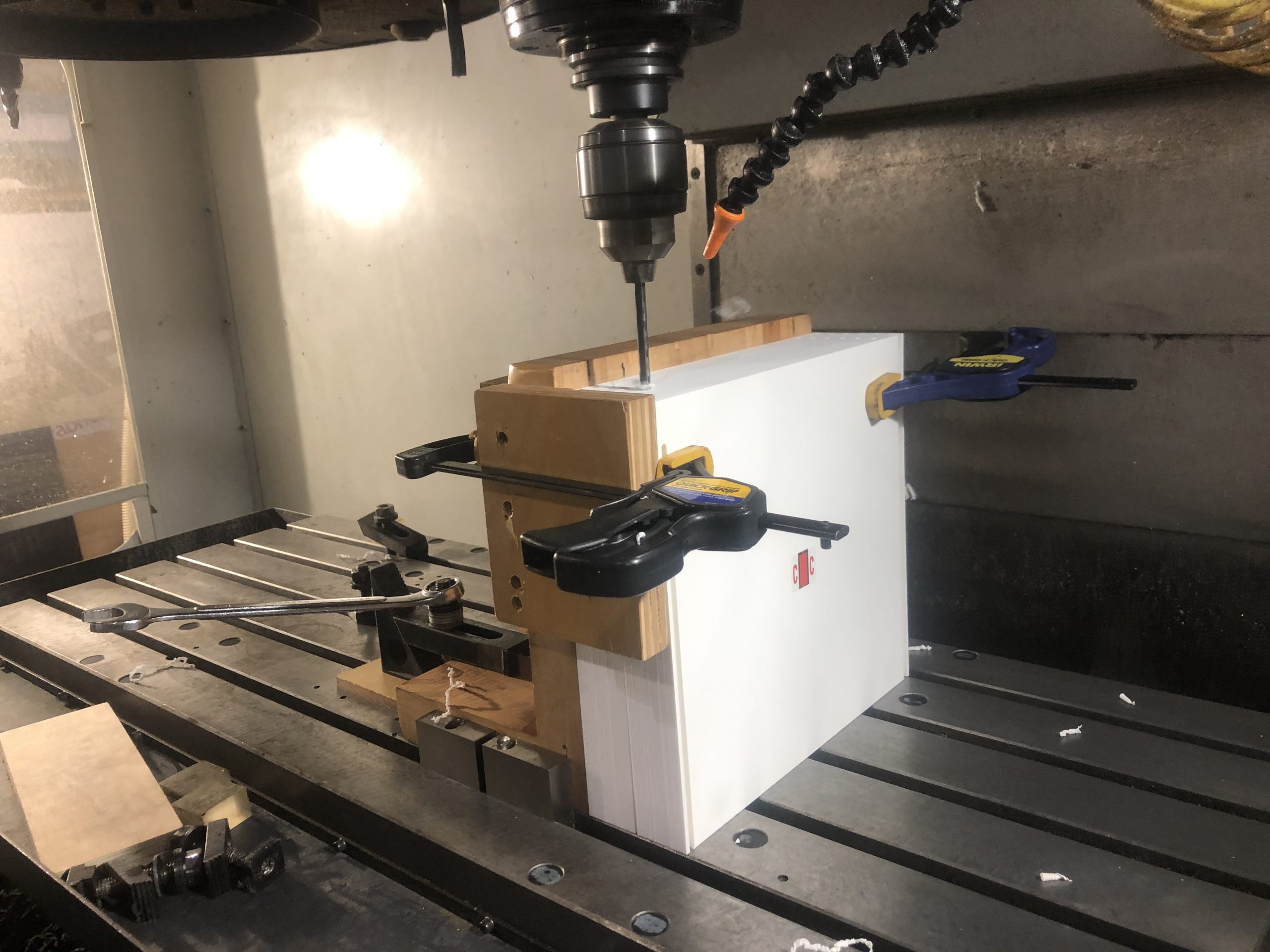 CNC machining plastic parts in factory