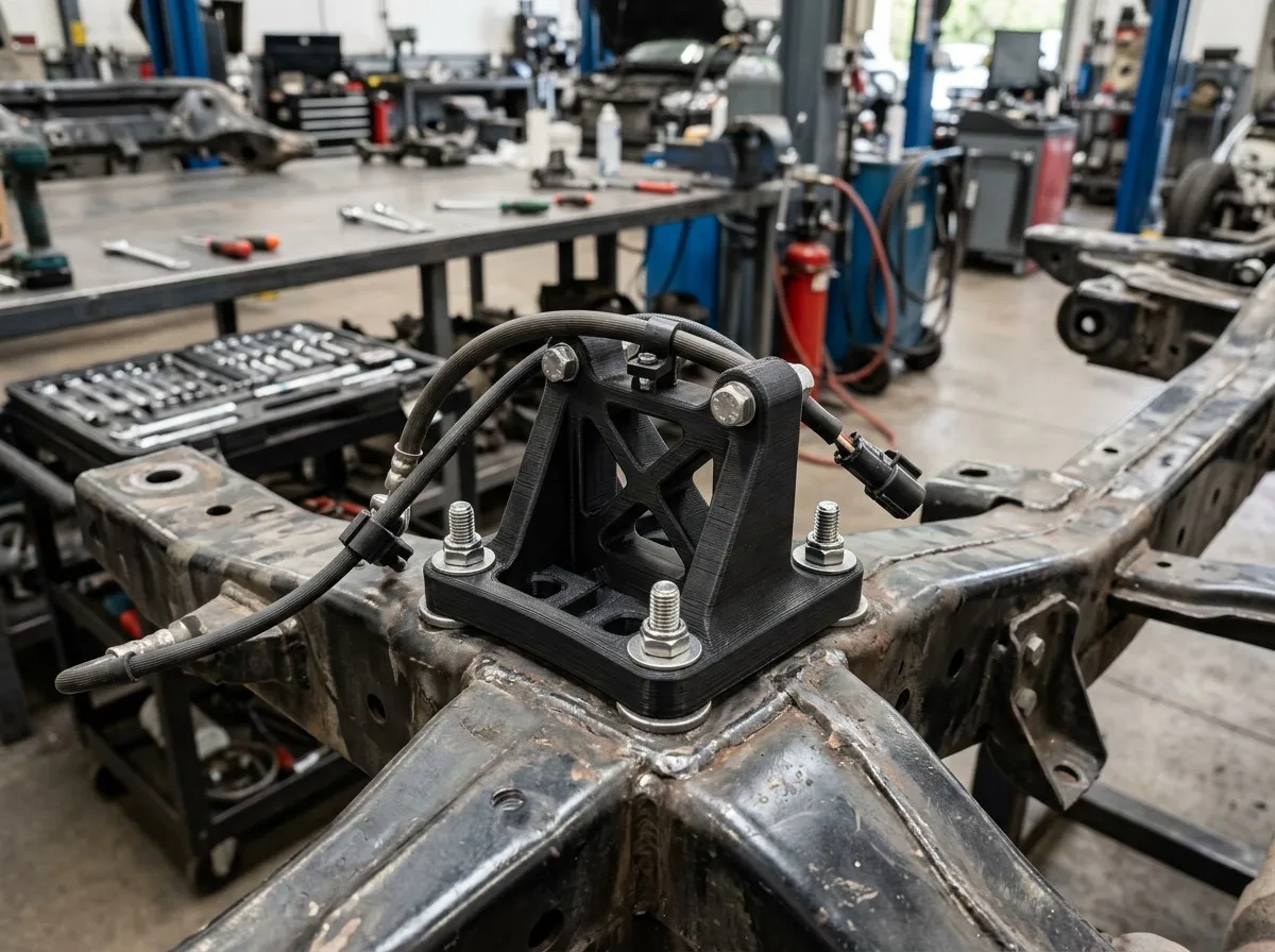 3D printed custom bracket for automotive chassis subframe application