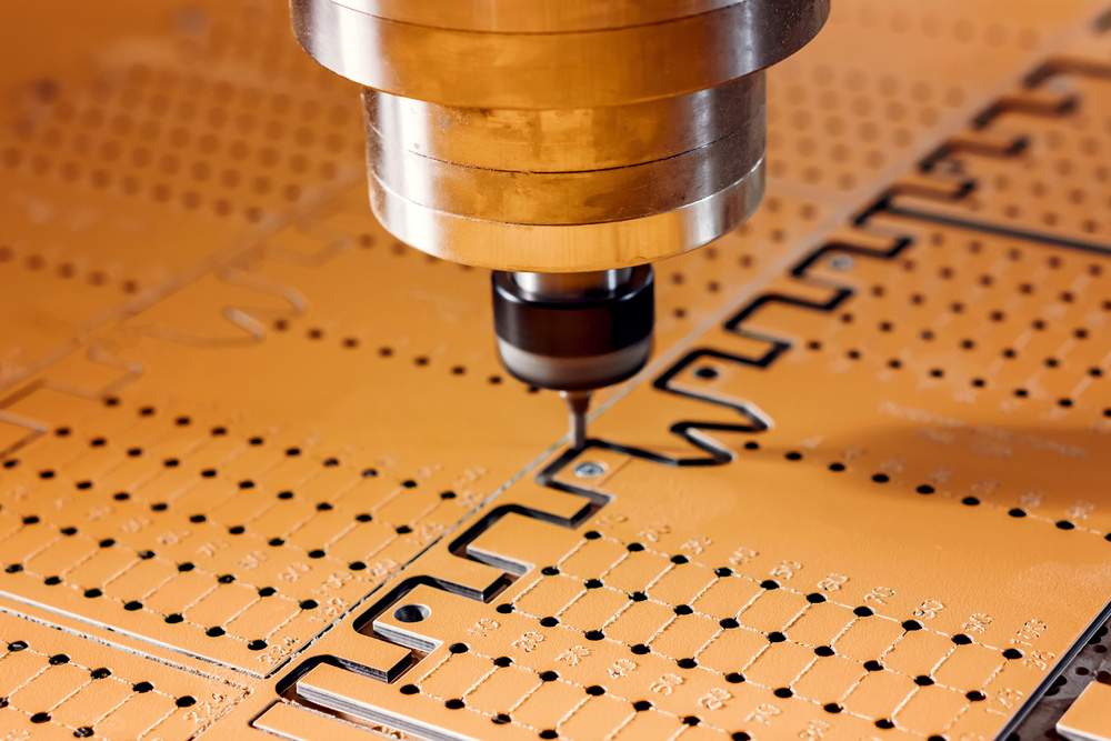 CNC machining in progress