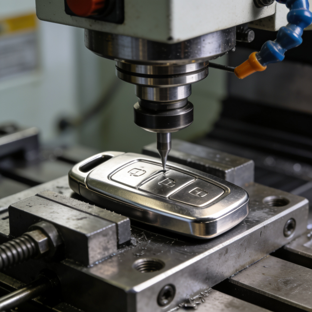 CNC machined car key fob manufacturing process
