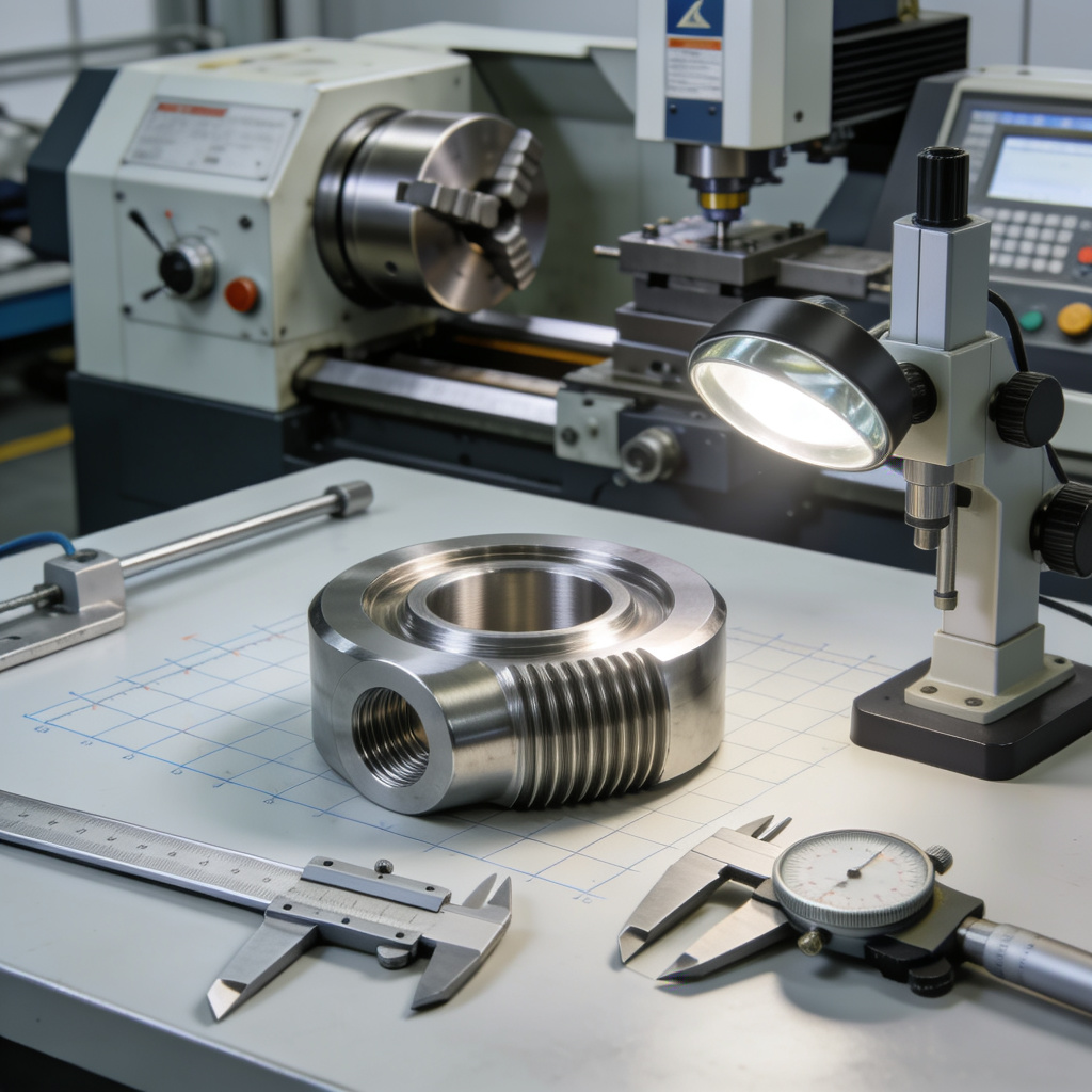 CNC Part Inspection with Measuring Tools