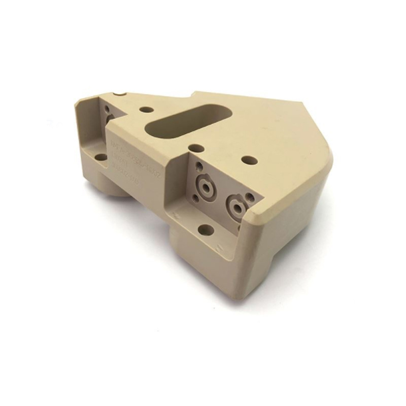 Custom PEEK aerospace bracket CNC machined part