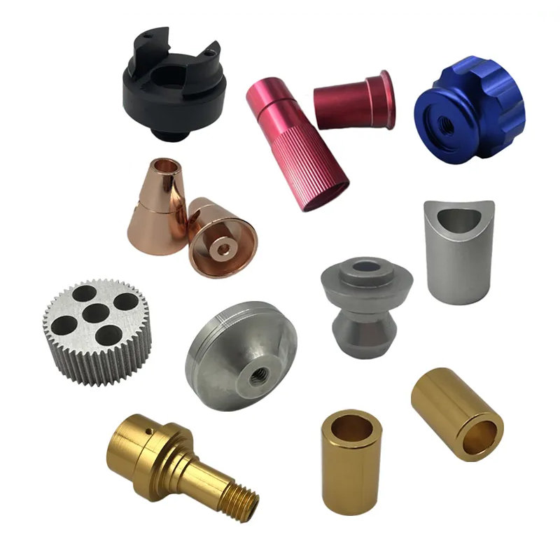 CNC machining materials aluminum steel brass parts