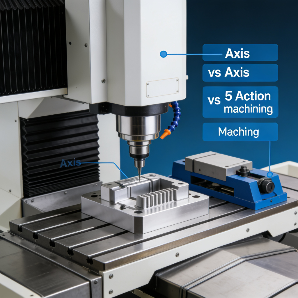 3 axis vs 5 axis CNC machining comparison chart