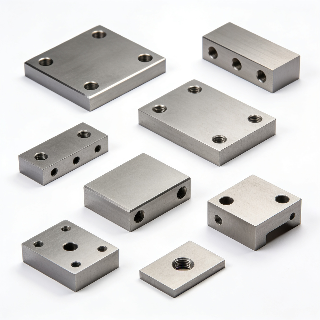 Simple 3 axis CNC machined parts collection