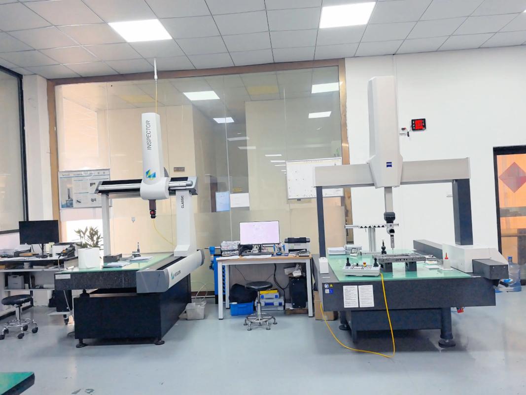 Quality inspection room with CMM and measurement tools