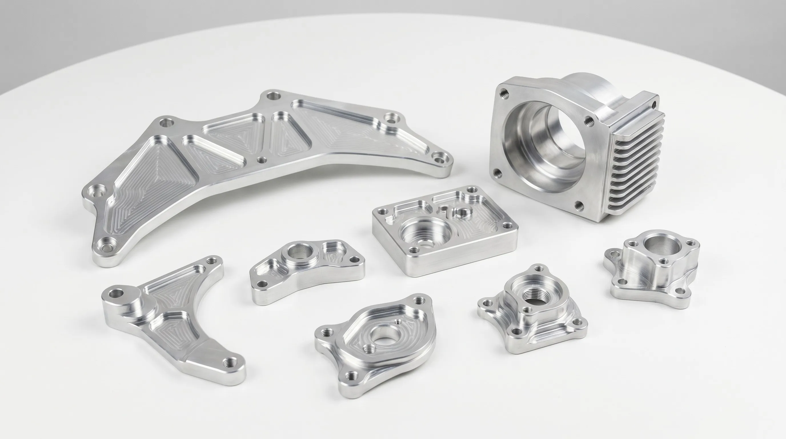 CNC machined automotive aluminum engine brackets sensor housings