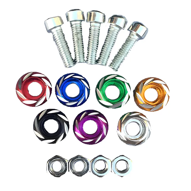 Customized mechanical parts high strength anti-corrosion aluminum anodized hexagonal round head screws