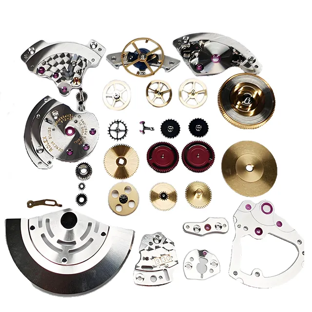 Customized precision watch strap buckle complex structure 5-axis CNC machining rose gold parts