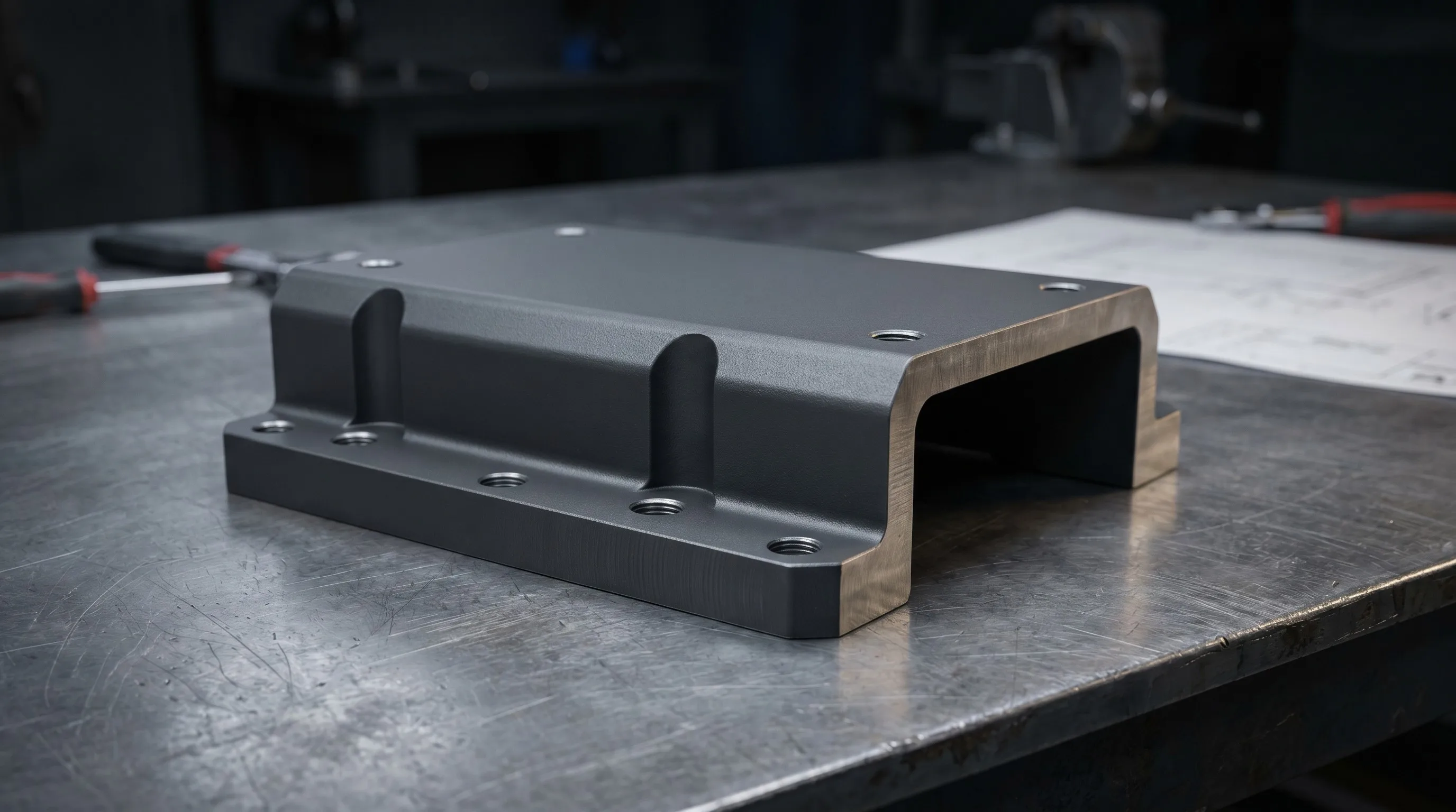 Custom CNC Machined Bulldozer Cover Component