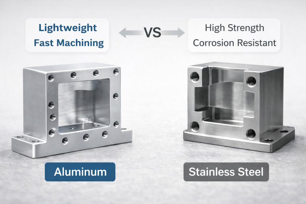 Precision CNC Machined Aluminum and Stainless Steel Blocks