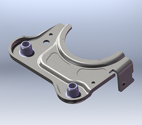 Stamped steel seat adjustment bracket