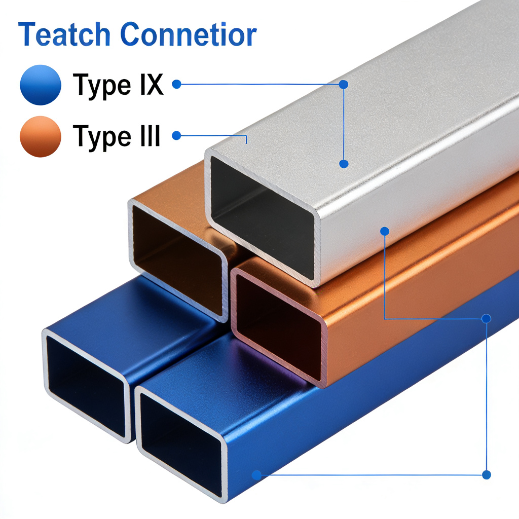 Type II vs Type III anodizing comparison chart