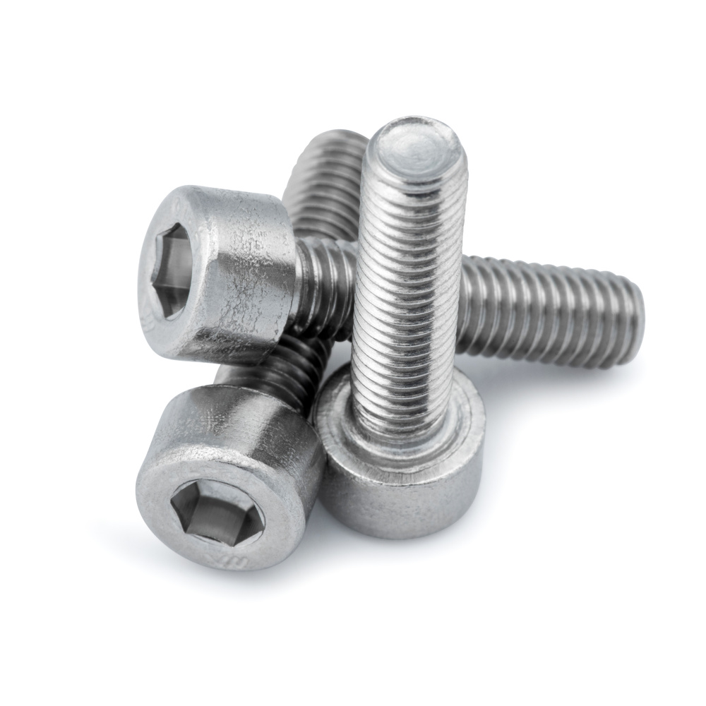 Stainless Steel Hexagon Socket Head Cap Screws Close-up
