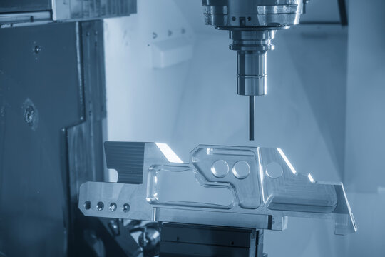 5-axis machining center cutting precision aerospace parts
