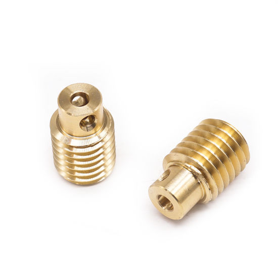 Precision CNC machined small brass threaded fittings