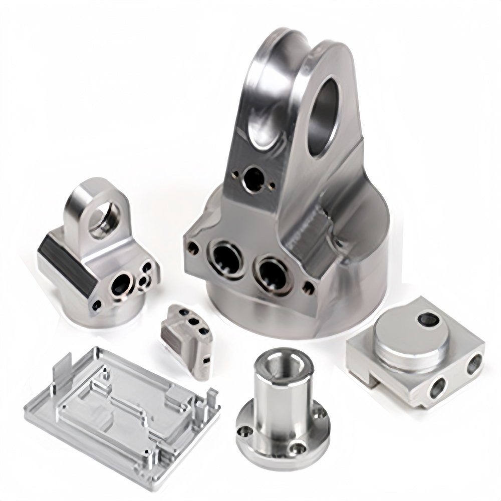 Collection of common industrial CNC machined parts