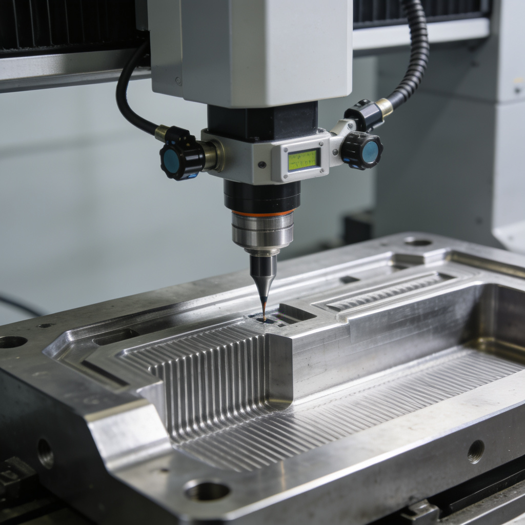 cmm coordinate measuring machine inspecting precision cnc machined part