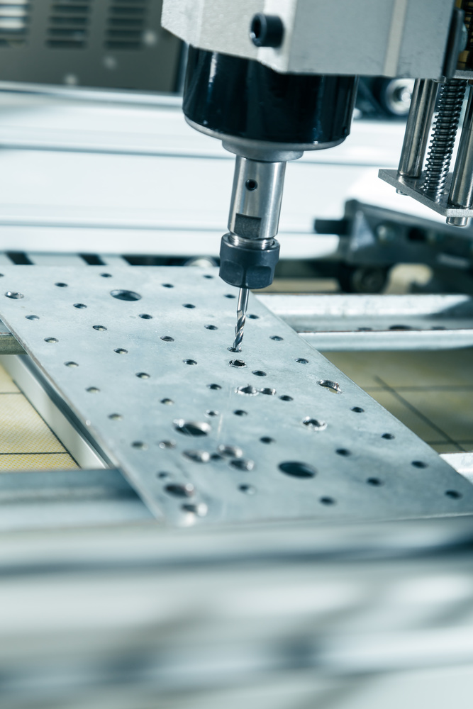 CNC Milling Machine Working on Complex Part - Precision Machining Operation