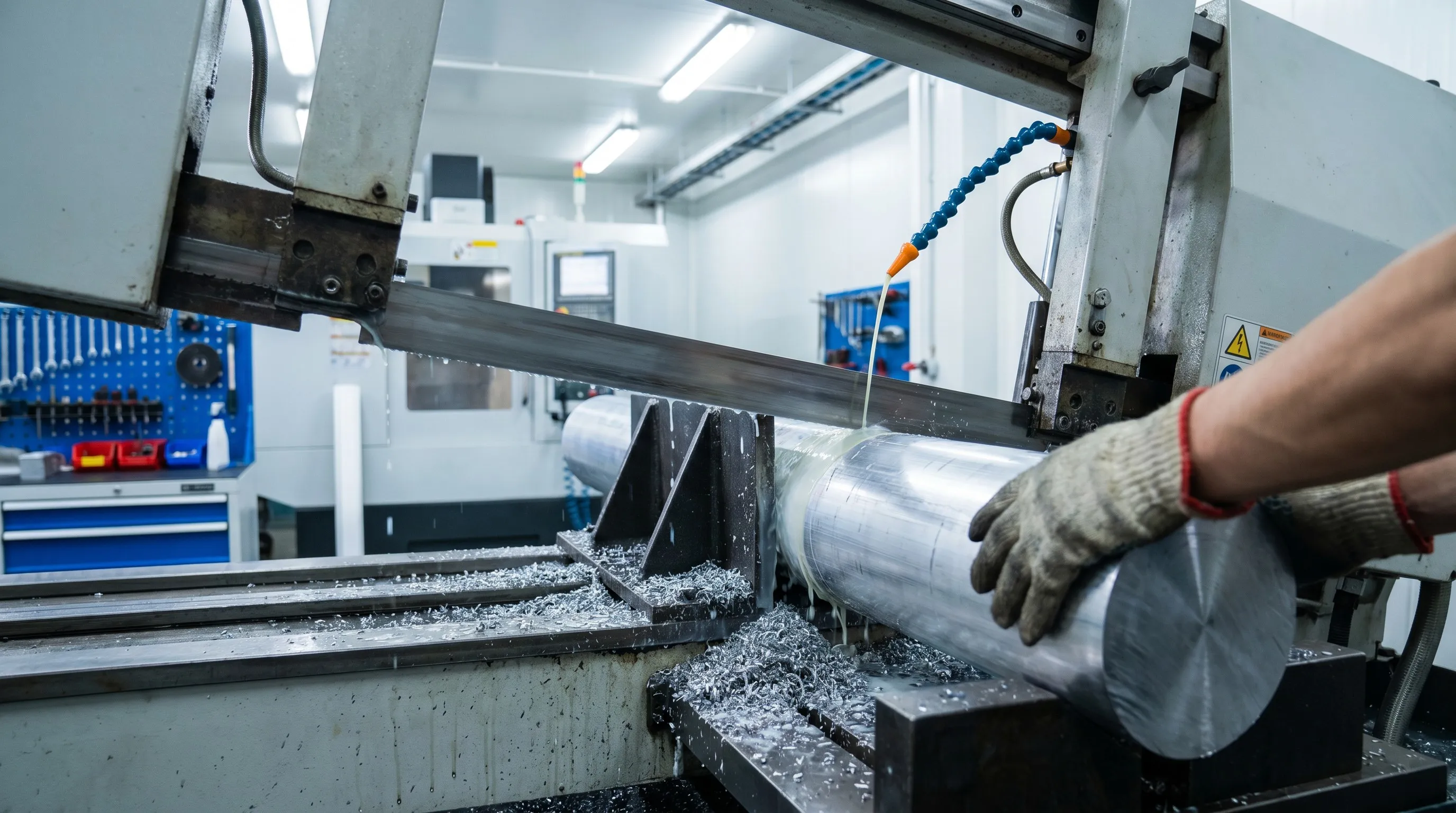 Raw material blank cutting preparation band saw