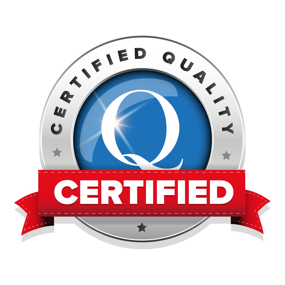 Quality certification badges