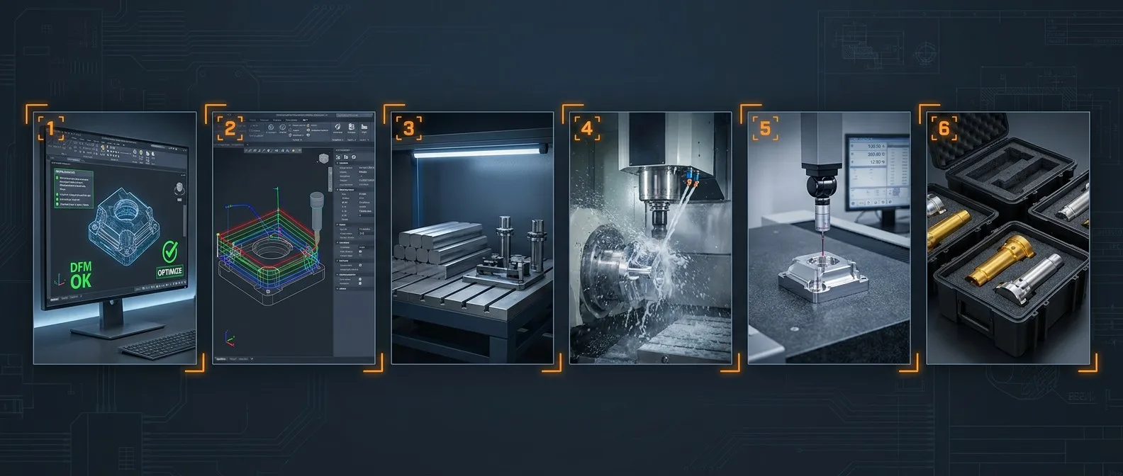 CNC Manufacturing Process Workflow