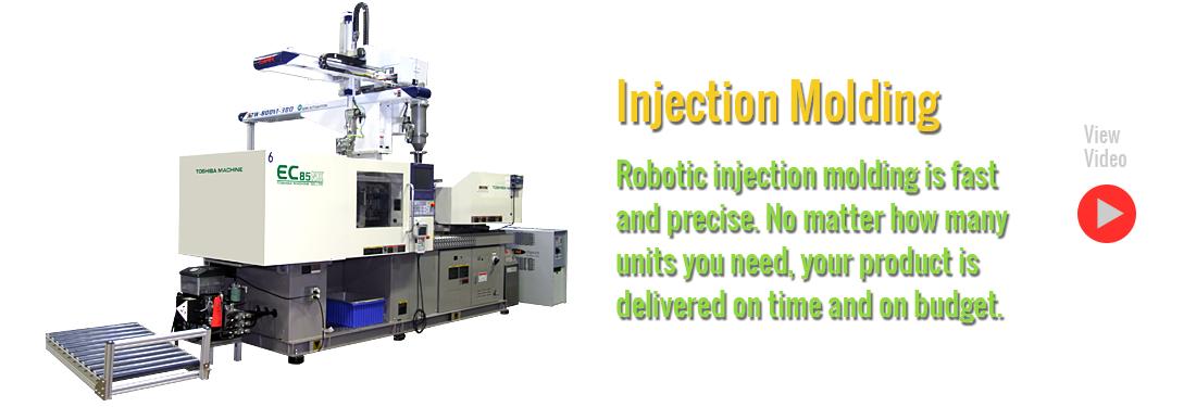 Robotic plastic injection molding process