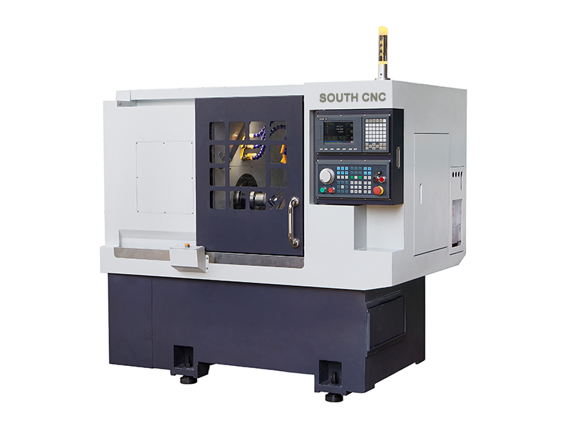 High-precision CNC milling machine cutting aluminum part