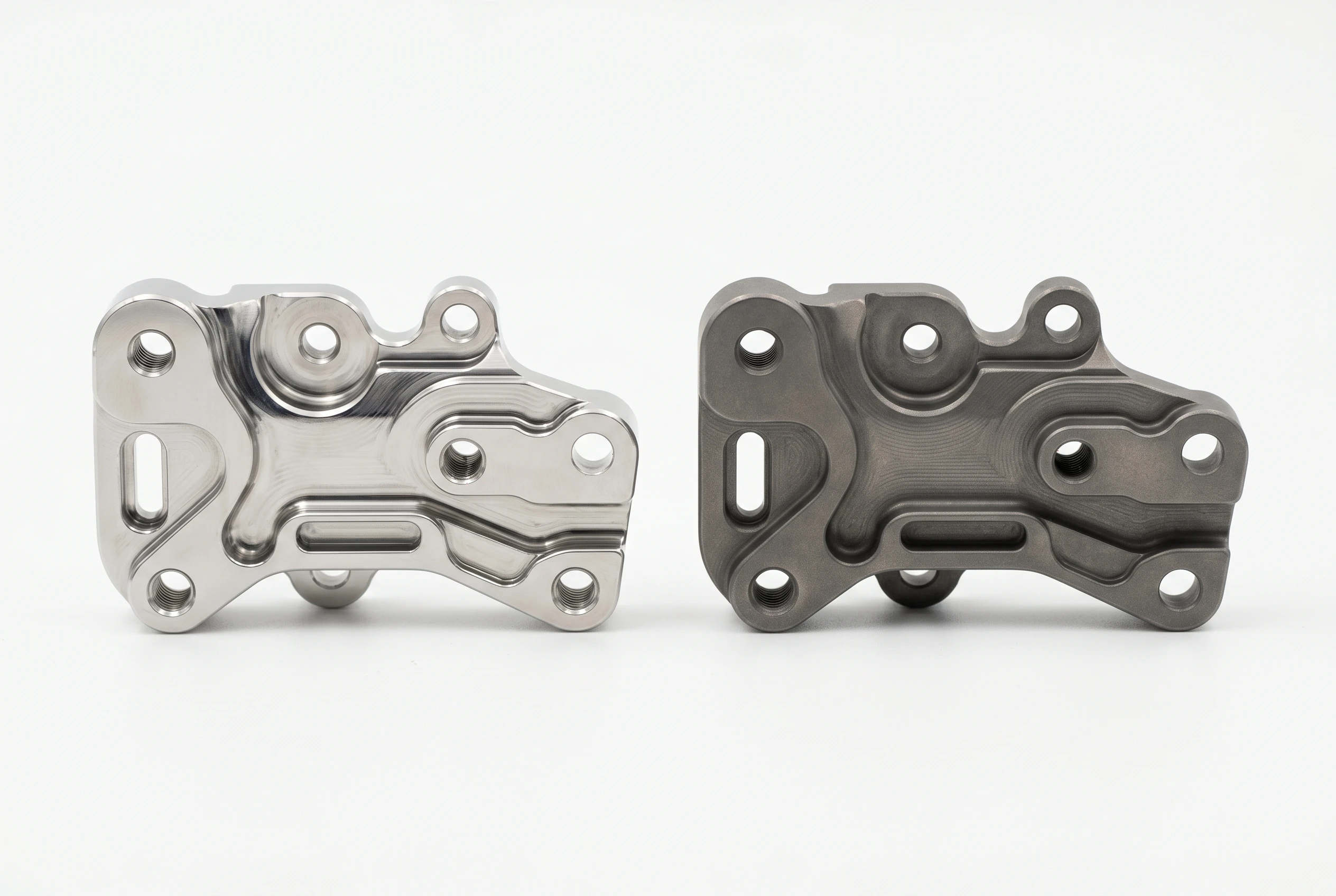 Side-by-side comparison of Ti-6Al-4V ELI (ASTM F136) and Ti-6Al-7Nb (ASTM F2068) CNC machined medical parts