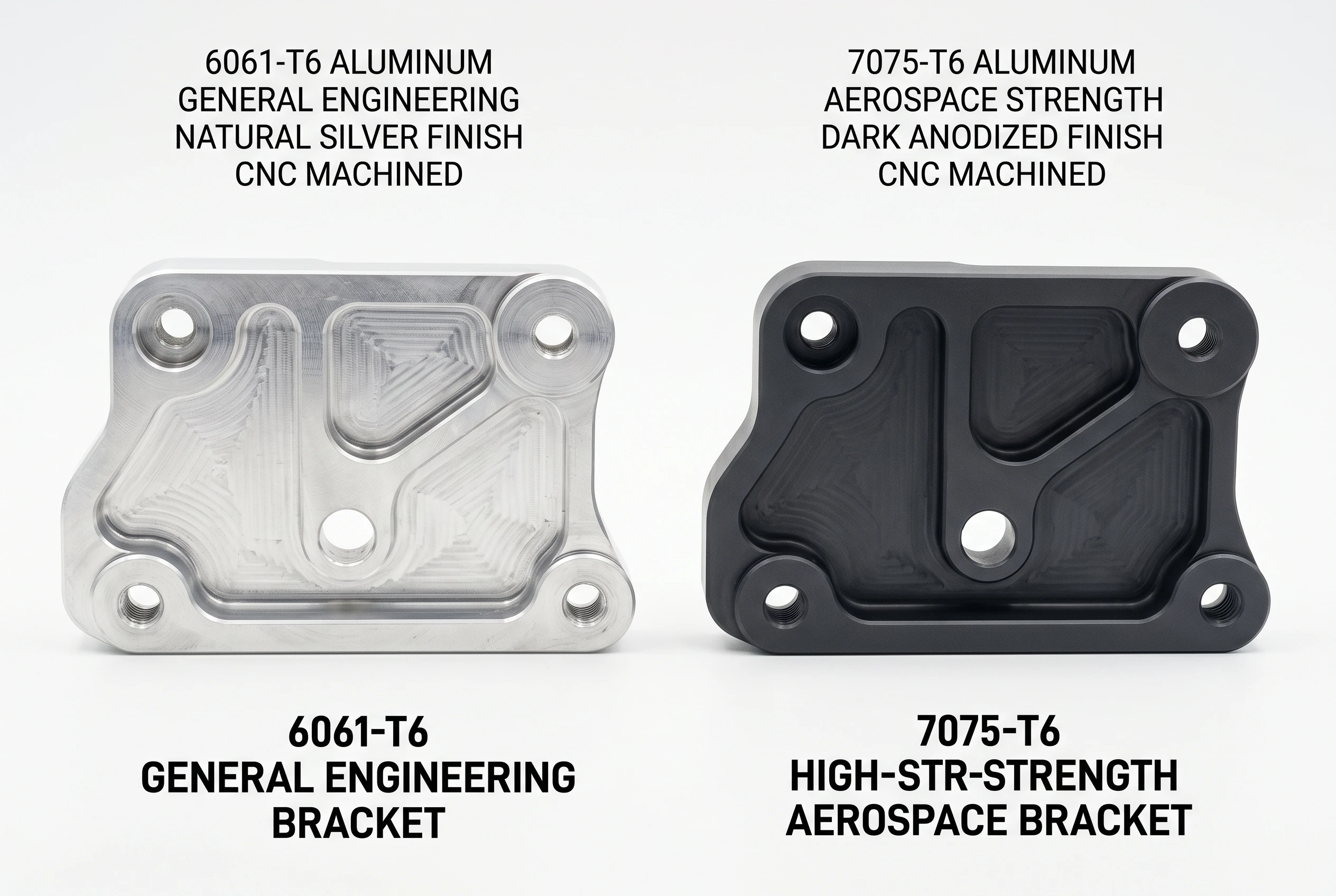 6061-T6 vs 7075-T6 aluminum CNC machined parts comparison