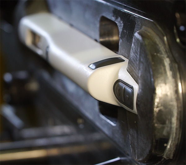 Overmolded automotive interior parts with soft-touch TPE material