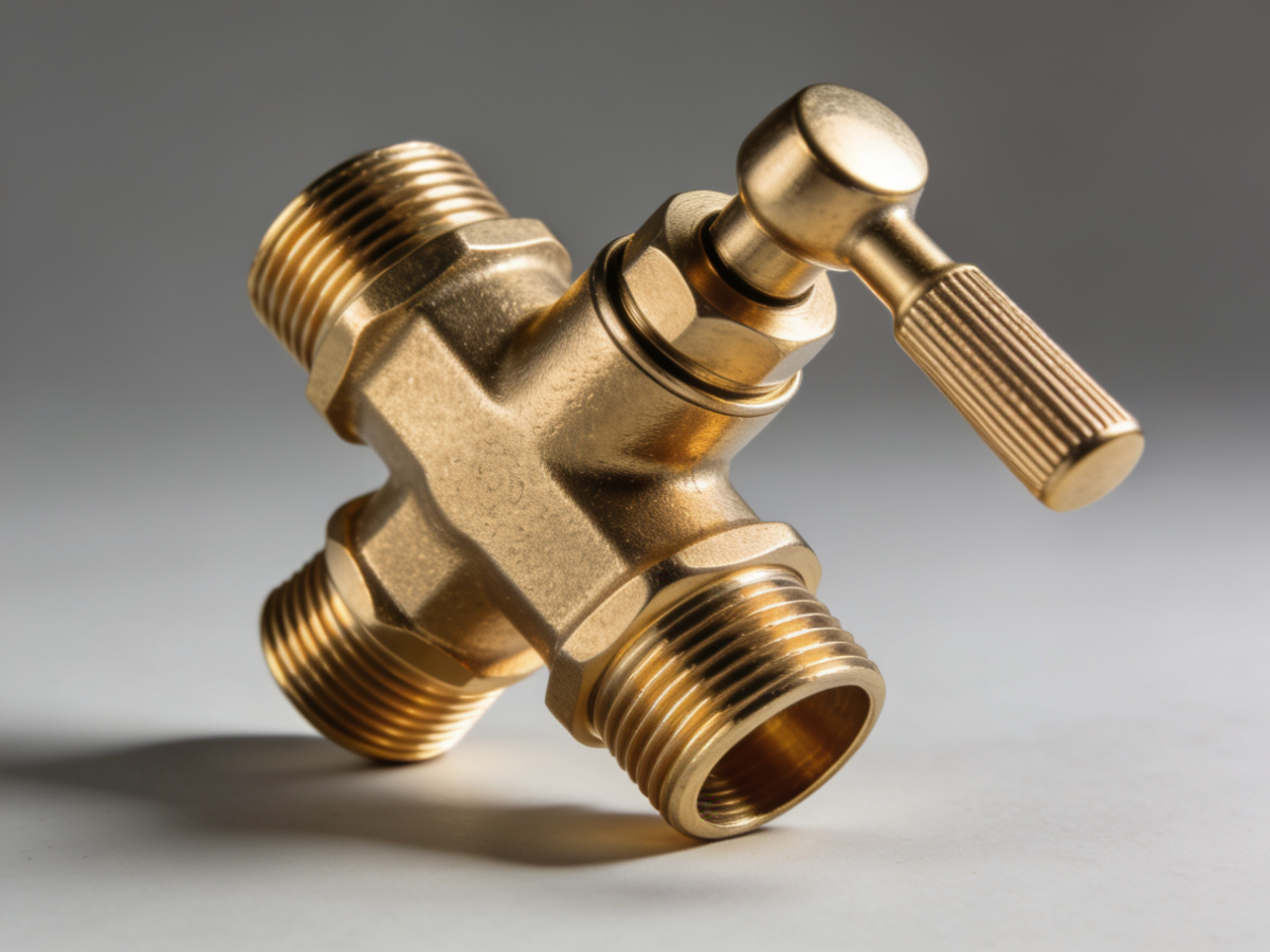 Brass valve for bathroom fixtures