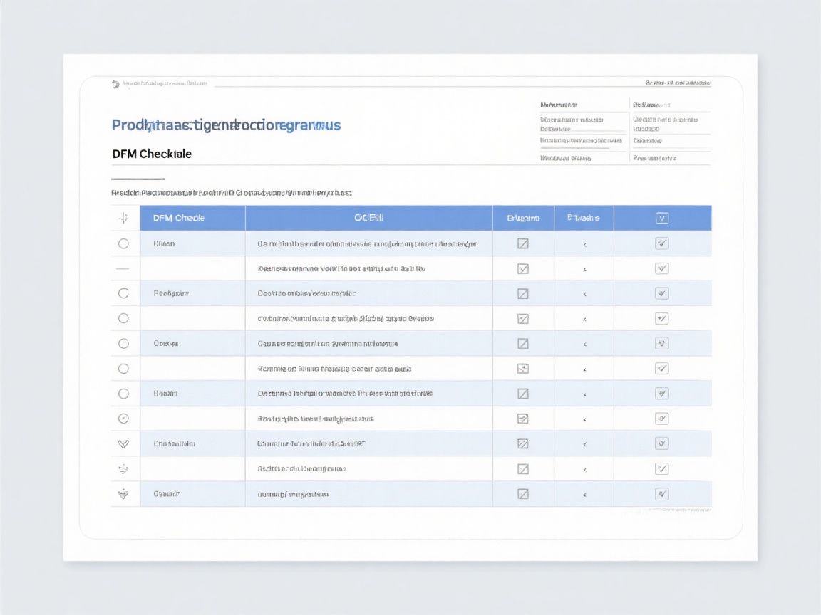 DFM Checklist Example