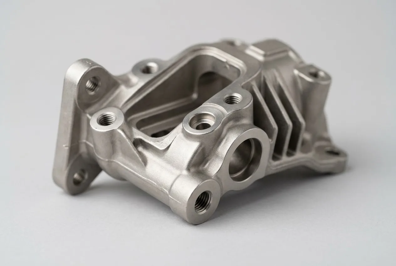 Investment cast metal part showing fine surface finish