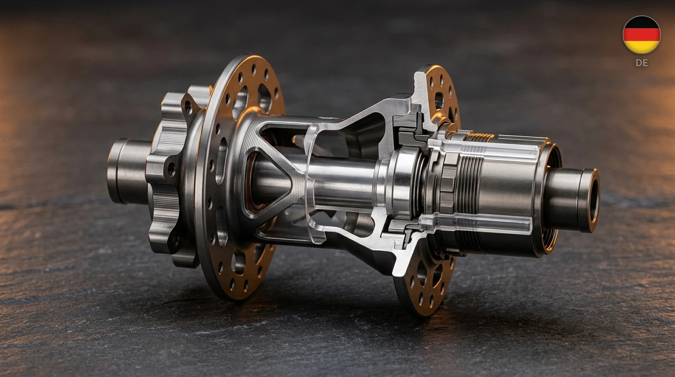 Lightweight 7075-T6 aluminum bicycle hub for European e-mountain bike brand with optimized pocket structure