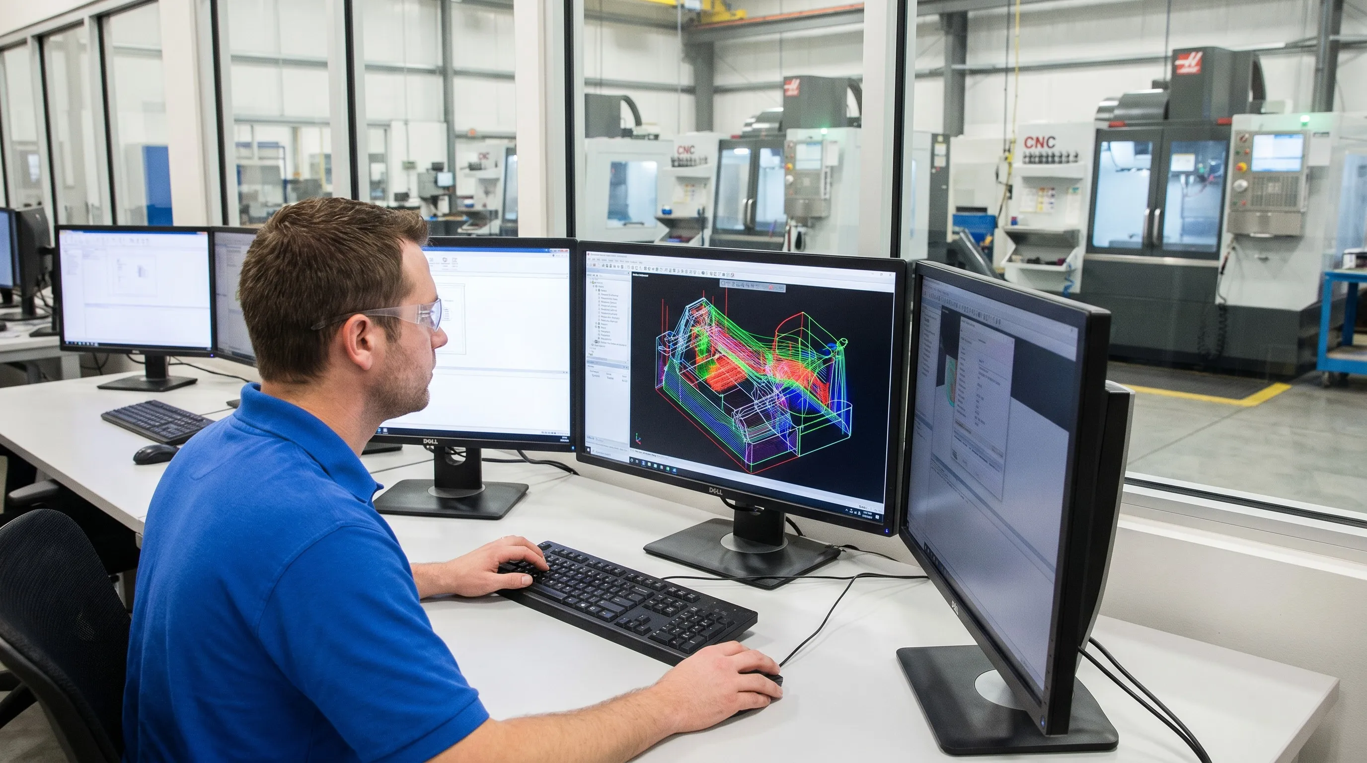 CNC program CAM programming setup toolpath simulation