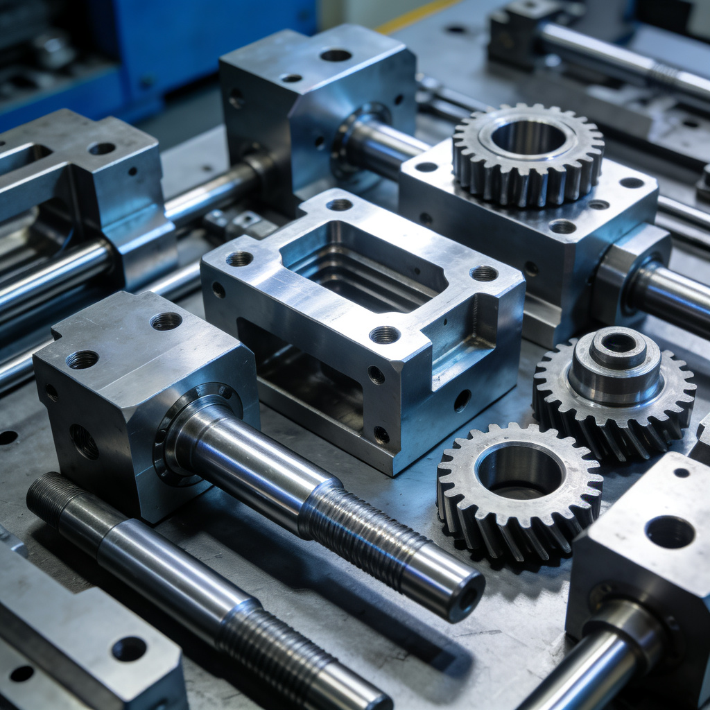 steel cnc machined components and gears