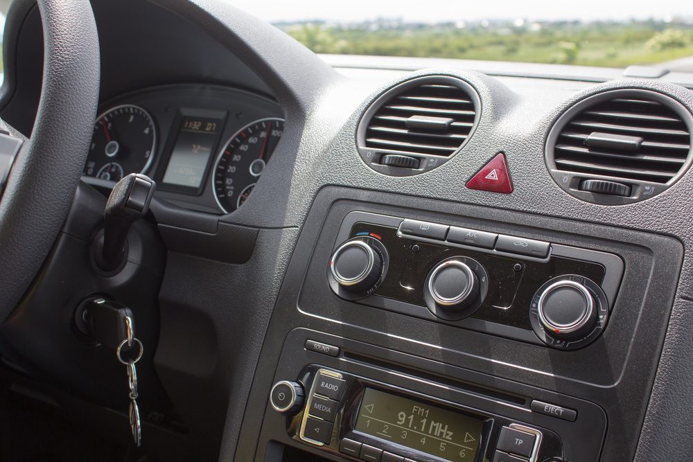 Modern automotive dashboard interior