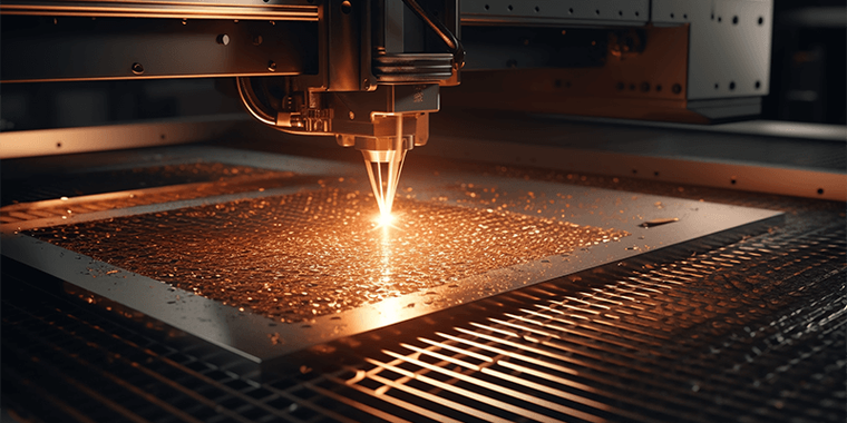 Fiber laser cutting steel plate for drill press stand base